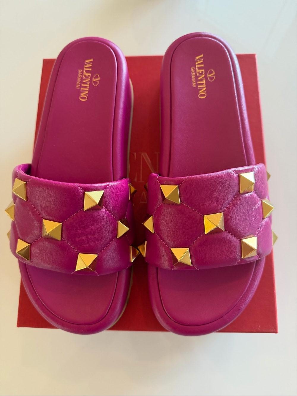 Valentino Roman Stud slides